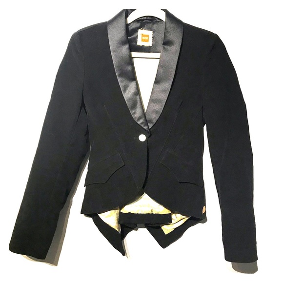 Hugo BOSS ORANGE Tailored Tuxedo Jacket Sz 2 XXS - Picture 2 of 8